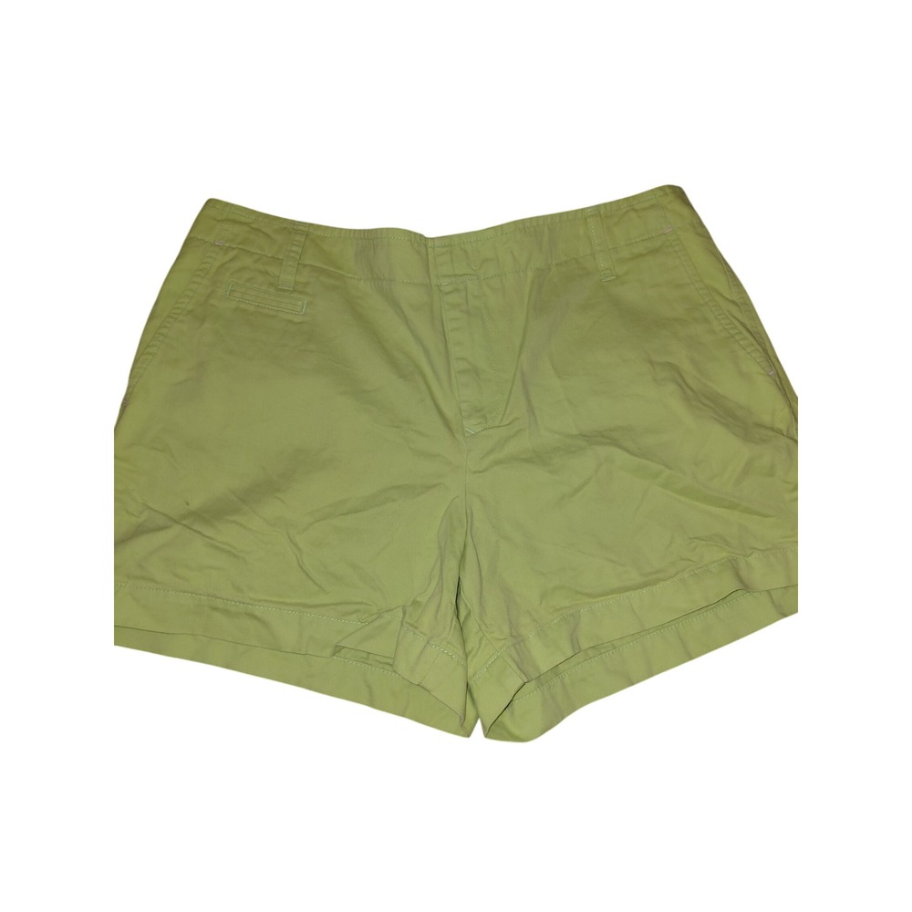 Tommy Hilfiger Womens Lime Green Chino Shorts Size 14 Preppy Cotton Casual